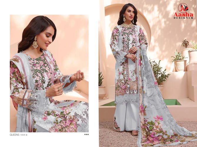 Aasha 1004 A And B Printed Cotton Pakistani Suits Wholesale Price In Surat
